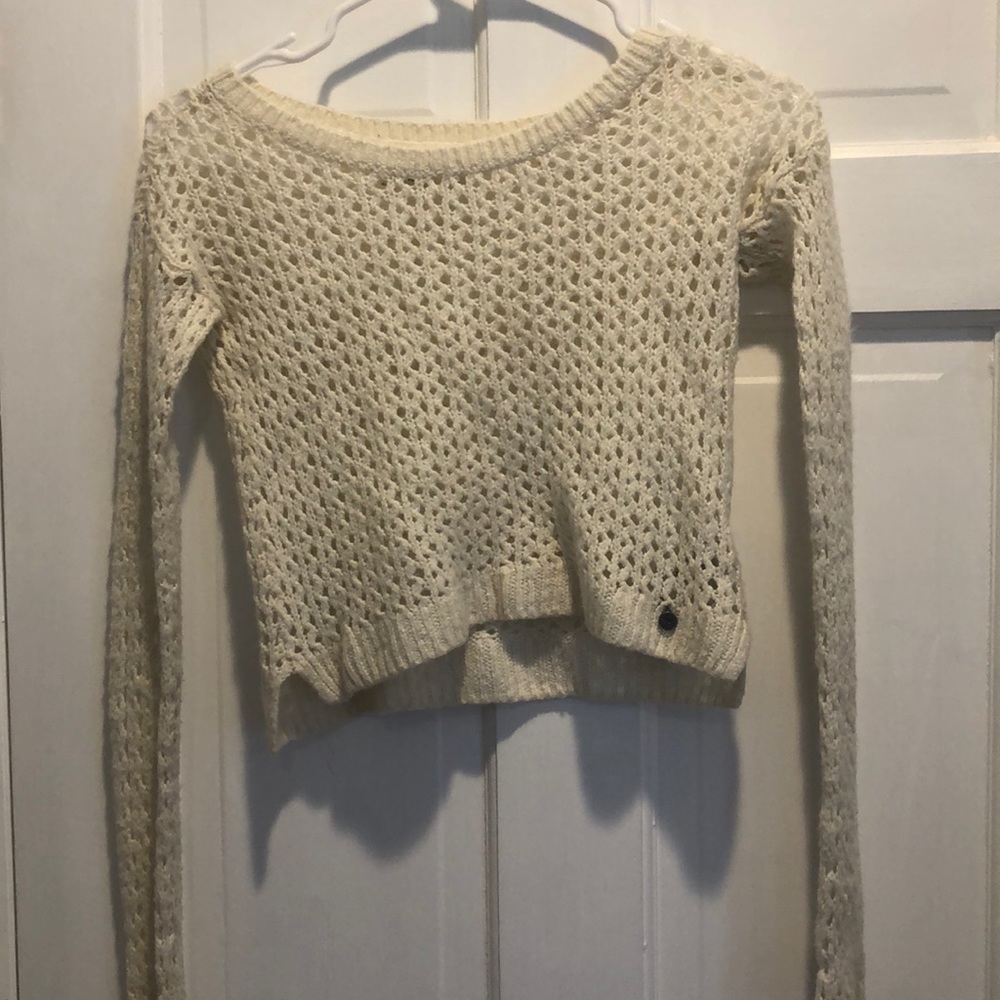 White knit sweater